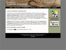 Tablet Screenshot of centerforsystematicentomology.org